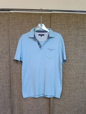 Tahari Light Blue Men's Polo with Chest Pocket